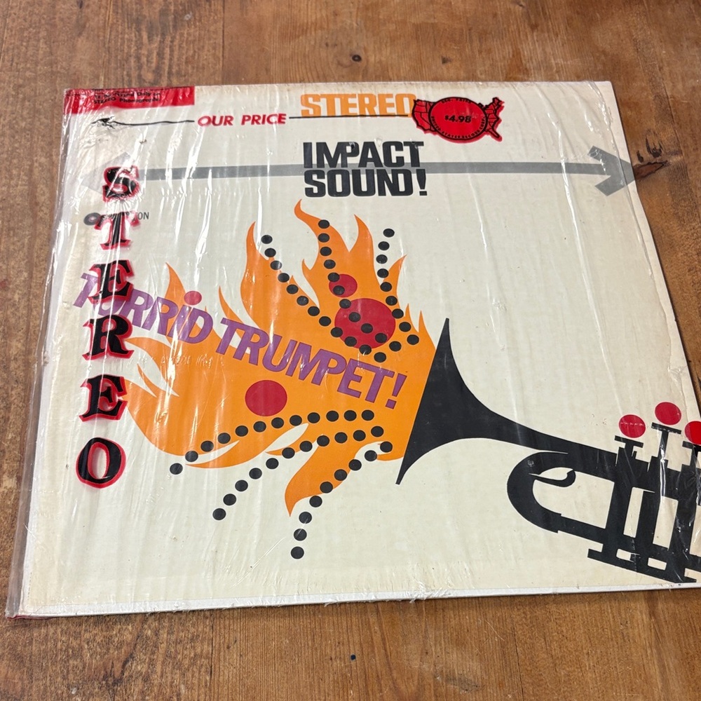 Vintage Stereo Record with Trumpet Design